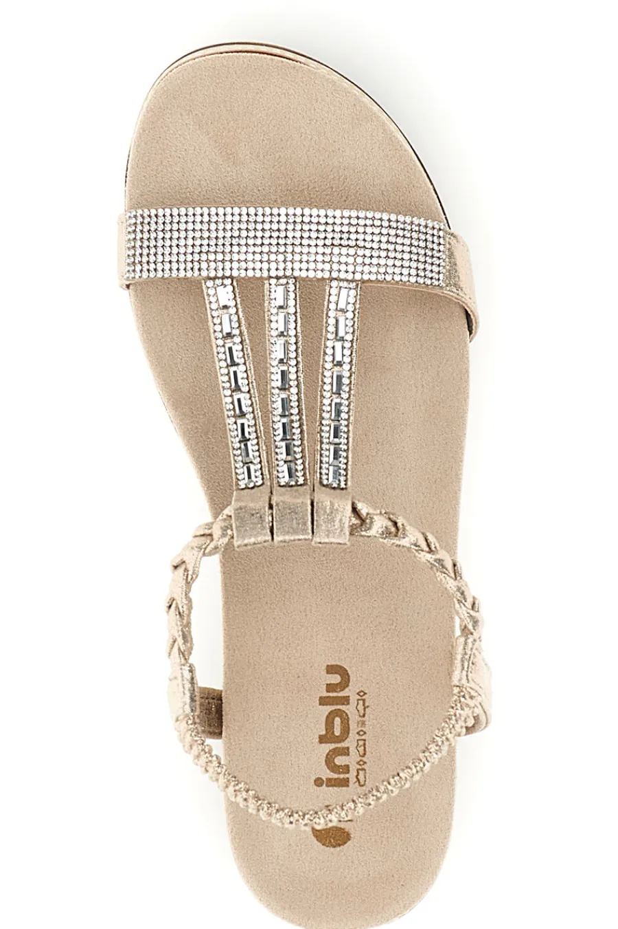 Sandali beige con strass 56 SA-INBLU Best
