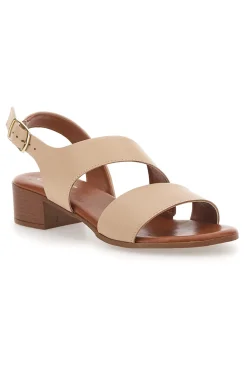 Sandali con Tacco Basso e Tomaia in Pelle 243080-PITTARELLO LOOK New