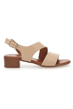 Sandali con Tacco Basso e Tomaia in Pelle 243080-PITTARELLO LOOK New