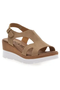 Sandali con Zeppa Bianca e CInturino 11074113-PLOCADI Clearance