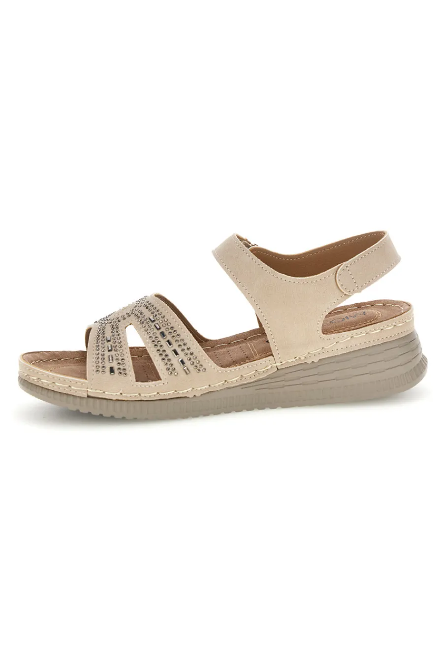 Sandali con Zeppa e Brillantini Q17729-MIO TEMPO New