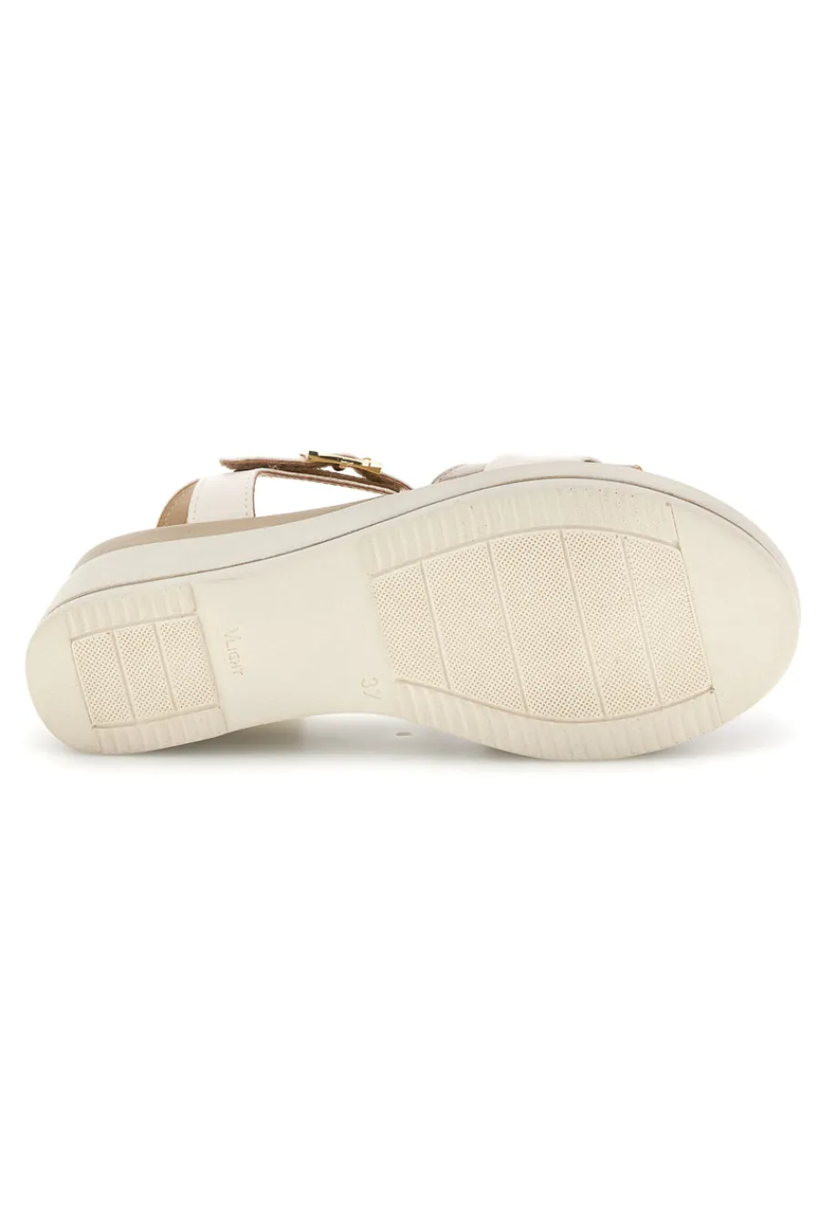 Sandali Beige con zeppa e fibbia decorativa MK3705258-PITTARELLO LOOK Outlet
