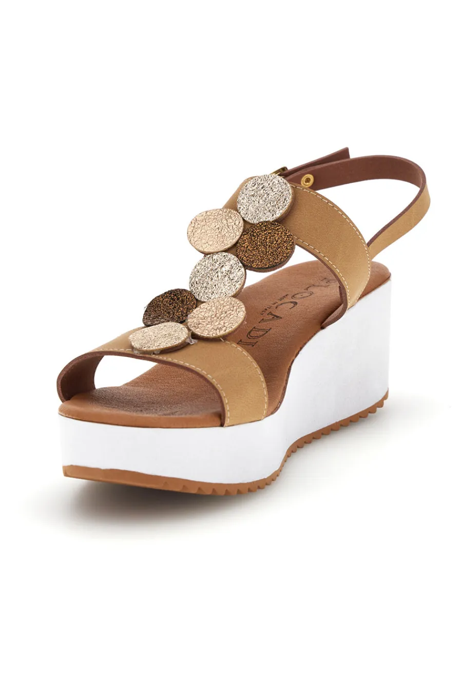 Sandali con zeppa e forme geometriche 363033-PLOCADI Online