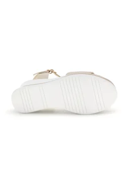 Sandali beige con zeppa e memory soft E488-ENERGY New