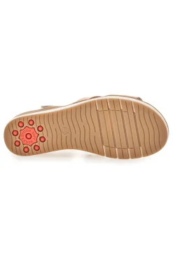 Sandali beige e oro con zeppa 67172670201-RELIFE Online