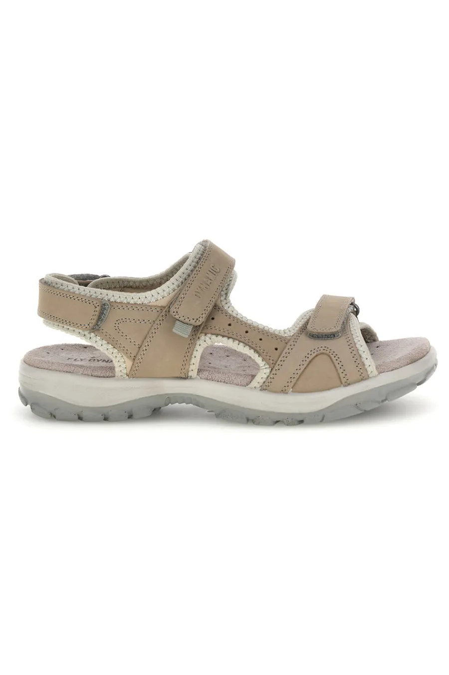Sandali beige in vera pelle con strappi in velcro FD54-FLY DINAMIC Discount