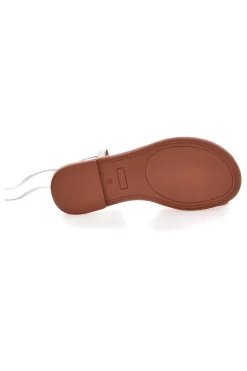 Sandali bianchi alla schiava in pelle TIMA670-PITTARELLO SUN Outlet