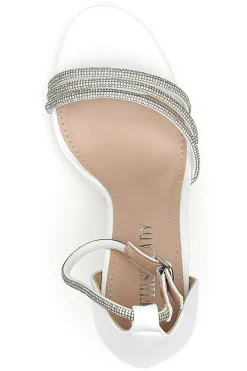 Sandali Bianchi Aperti Con Tacco E Cinturino P557-FIRST LADY Best