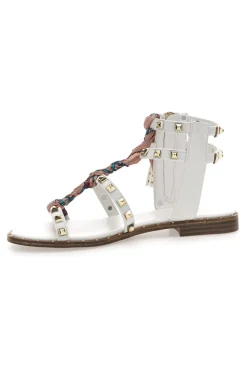 Sandali Bianchi Con Borchie e Foulard Me & Me 660-ME u0026 ME Hot