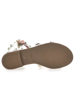 Sandali Bianchi Con Borchie e Foulard Me & Me 660-ME u0026 ME Hot