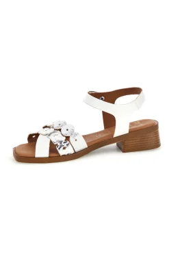 Sandali bianchi con cinturini decorati L43-PRIMA RIGA Sale