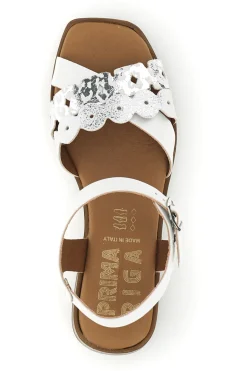 Sandali bianchi con cinturini decorati L43-PRIMA RIGA Sale