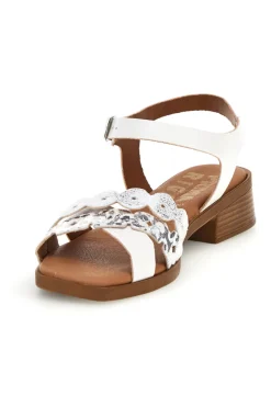 Sandali bianchi con cinturini decorati L43-PRIMA RIGA Sale