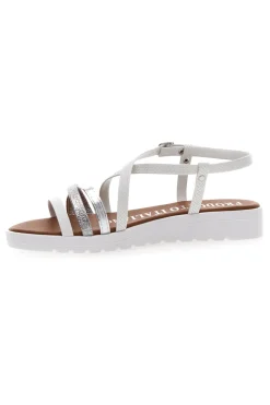 Sandali Bianchi con Cinturino 8103-MIO TEMPO Outlet