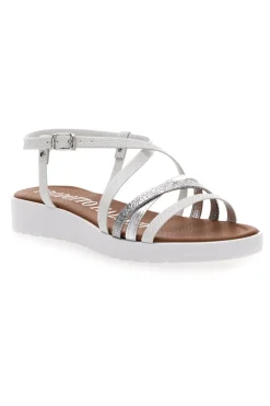 Sandali Bianchi con Cinturino 8103-MIO TEMPO Outlet