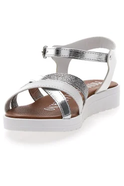 Sandali Bianchi con Cinturino Made in Italy 8140-MIO TEMPO Discount
