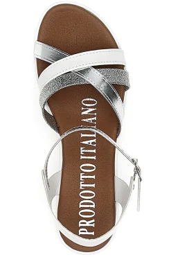 Sandali Bianchi con Cinturino Made in Italy 8140-MIO TEMPO Discount