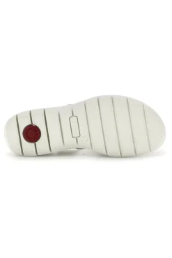 Sandali bianchi con fascia incrociata e morsetto 107930140501-IMAC Online