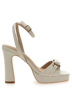 Sandali Bianchi con Plateau e Tacco Alto e Dettaglio Dorato B075Q82-MON DIEU Best