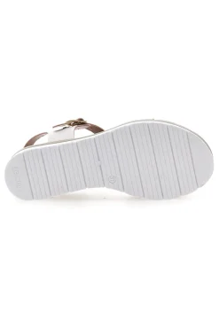 Sandali bianchi con platform e fibbia dorata 5-PRIMA RIGA Sale