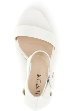 Sandali bianchi con tacco alto e cinturino CV98111-FIRST LADY Outlet