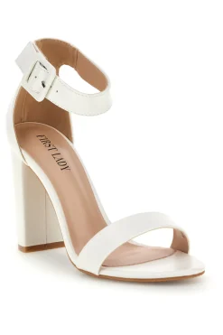 Sandali bianchi con tacco alto e cinturino CV98111-FIRST LADY Outlet