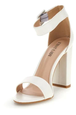 Sandali bianchi con tacco alto e cinturino CV98111-FIRST LADY Outlet