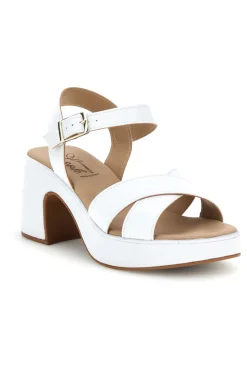 Sandali bianchi con tacco MK3557C435-PITTARELLO LOOK