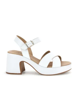 Sandali bianchi con tacco MK3557C435-PITTARELLO LOOK