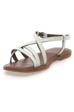 Sandali Bianchi con Tomaia Incrociata A99361102-PITTARELLO SUN Online