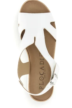 Sandali bianchi con zeppa made in Italy 11074113-PLOCADI Sale