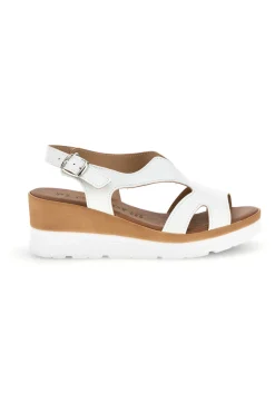 Sandali bianchi con zeppa made in Italy 11074113-PLOCADI Sale