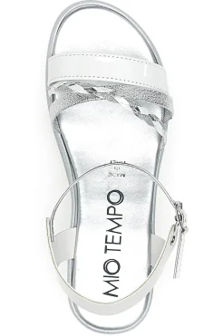 Sandali Bianchi e Argento con Platform 2495-MIO TEMPO New