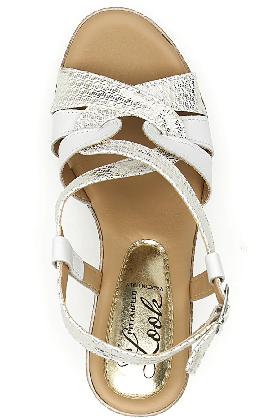 Sandali Bianchi e Platino con Zeppa 9cm MK3226228-PITTARELLO LOOK Best