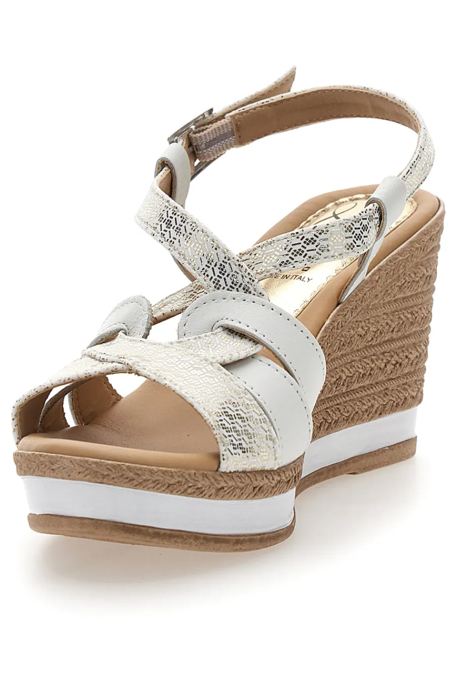 Sandali Bianchi e Platino con Zeppa 9cm MK3226228-PITTARELLO LOOK Best