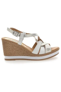 Sandali Bianchi e Platino con Zeppa 9cm MK3226228-PITTARELLO LOOK Best