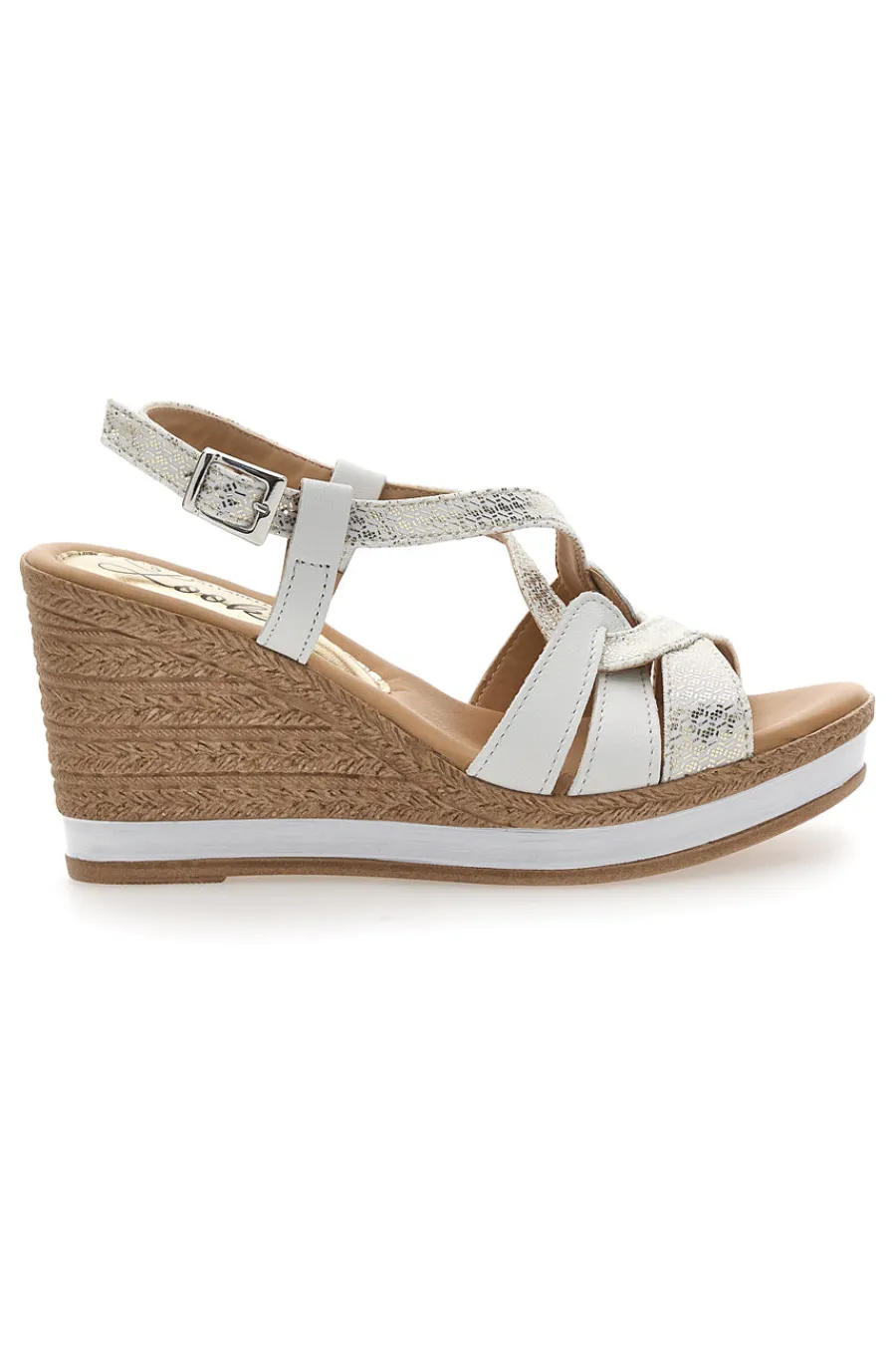 Sandali Bianchi e Platino con Zeppa 9cm MK3226228-PITTARELLO LOOK Best