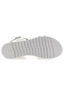 Sandali Bianchi e Platino con Fasce Incrociate e Cinturino 003-PLOCADI Outlet