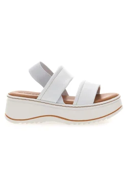 Sandali Bianchi in Pelle con Platform e Elastico Posteriore 54874-PITTARELLO Hot