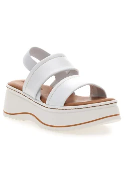 Sandali Bianchi in Pelle con Platform e Elastico Posteriore 54874-PITTARELLO Hot