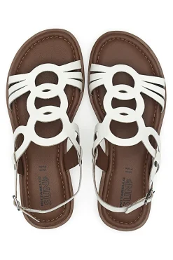 Sandali Bianchi In Vera Pelle A6440102-PITTARELLO SUN Discount