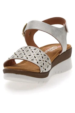 Sandali Bianchi Perlati con Platform 7194P-LINEA COMODA Discount
