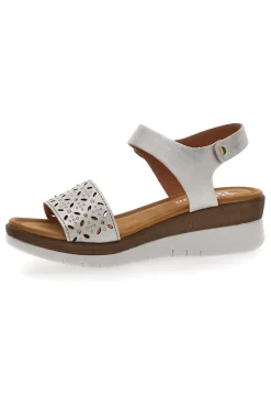 Sandali Bianchi Perlati con Platform 7194P-LINEA COMODA Discount
