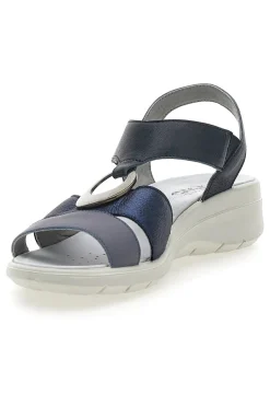 Sandali Blu Con Elastici Laterali Made In Italy 7573505417109-IMAC
