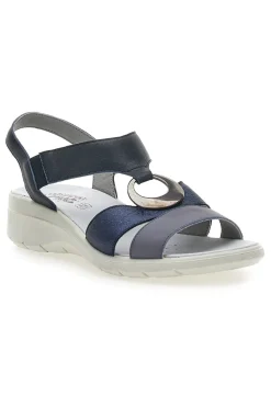 Sandali Blu Con Elastici Laterali Made In Italy 7573505417109-IMAC