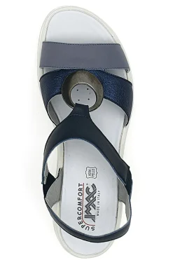 Sandali Blu Con Elastici Laterali Made In Italy 7573505417109-IMAC
