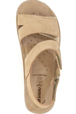 Sandali Blu con Fascia a Velcro e Sottopiede in Pelle 61 FC-INBLU Online