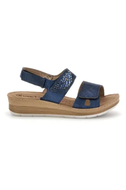 Sandali blu con plantare anatomico 66 FC-INBLU Best