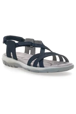 Sandali Blu Con Sottopiede in Vera Pelle 65-FLY DINAMIC Hot