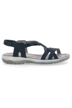 Sandali Blu Con Sottopiede in Vera Pelle 65-FLY DINAMIC Hot